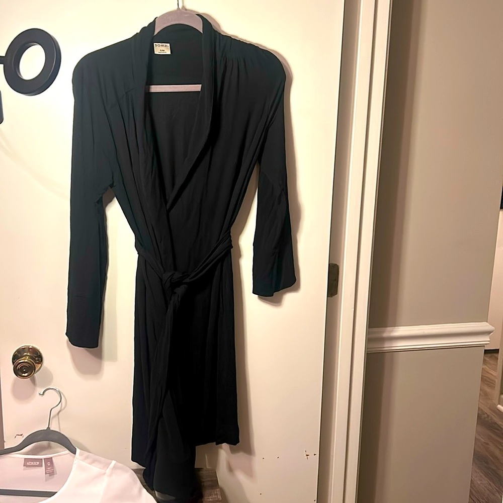 Soma Classic Black Women's Robe s/m